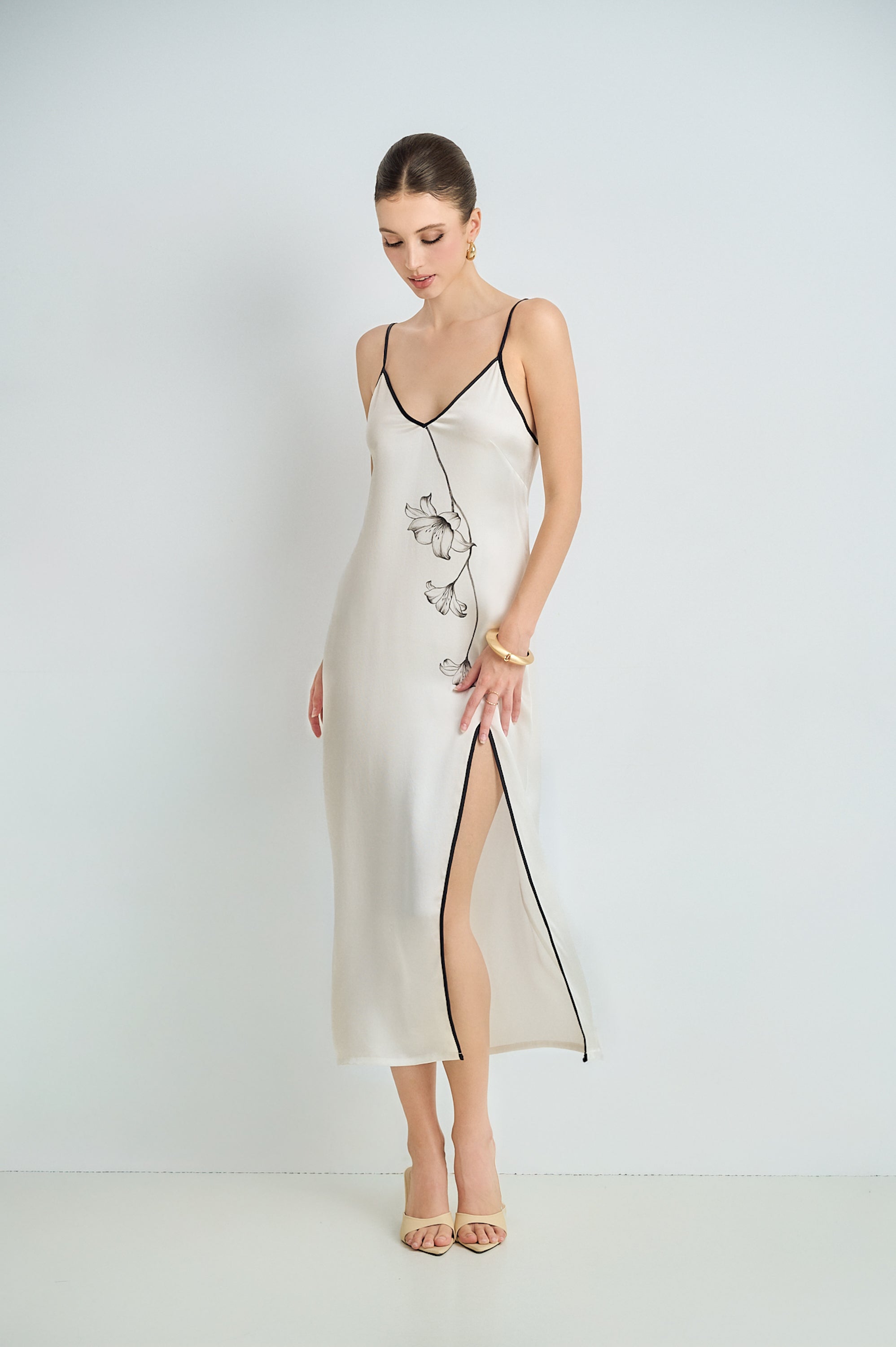 Minimal Floral Maxi Slip