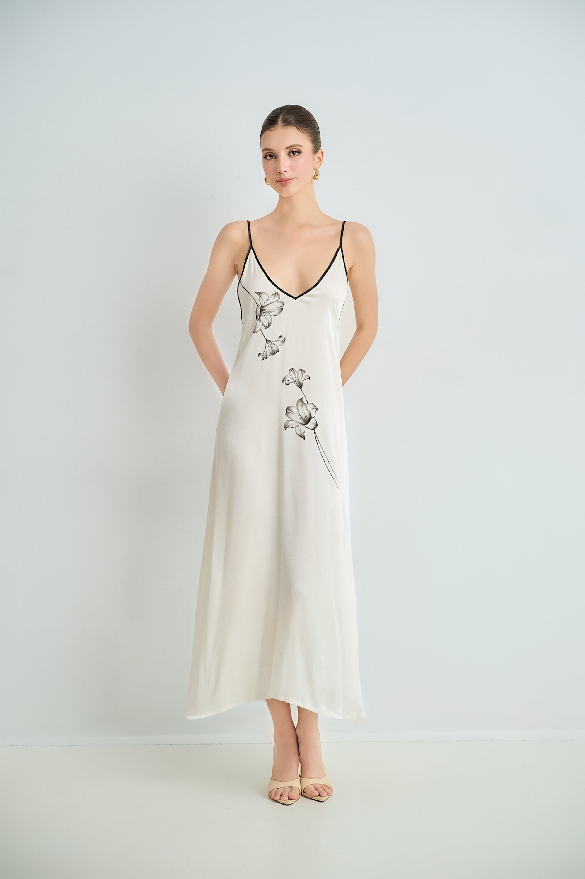 Soft V-Neck Slip Maxi