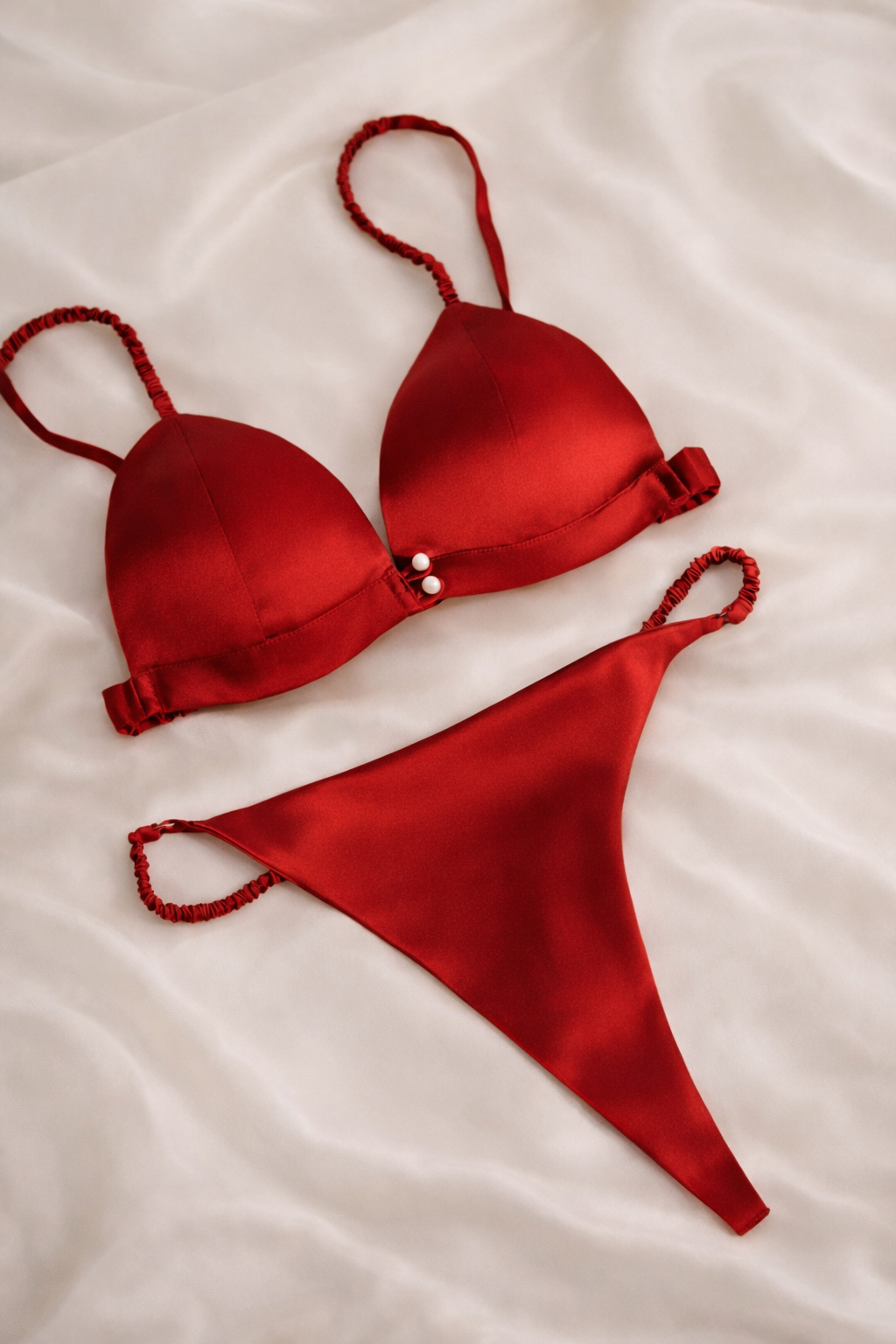 Tie-Front Silk Lounge Set