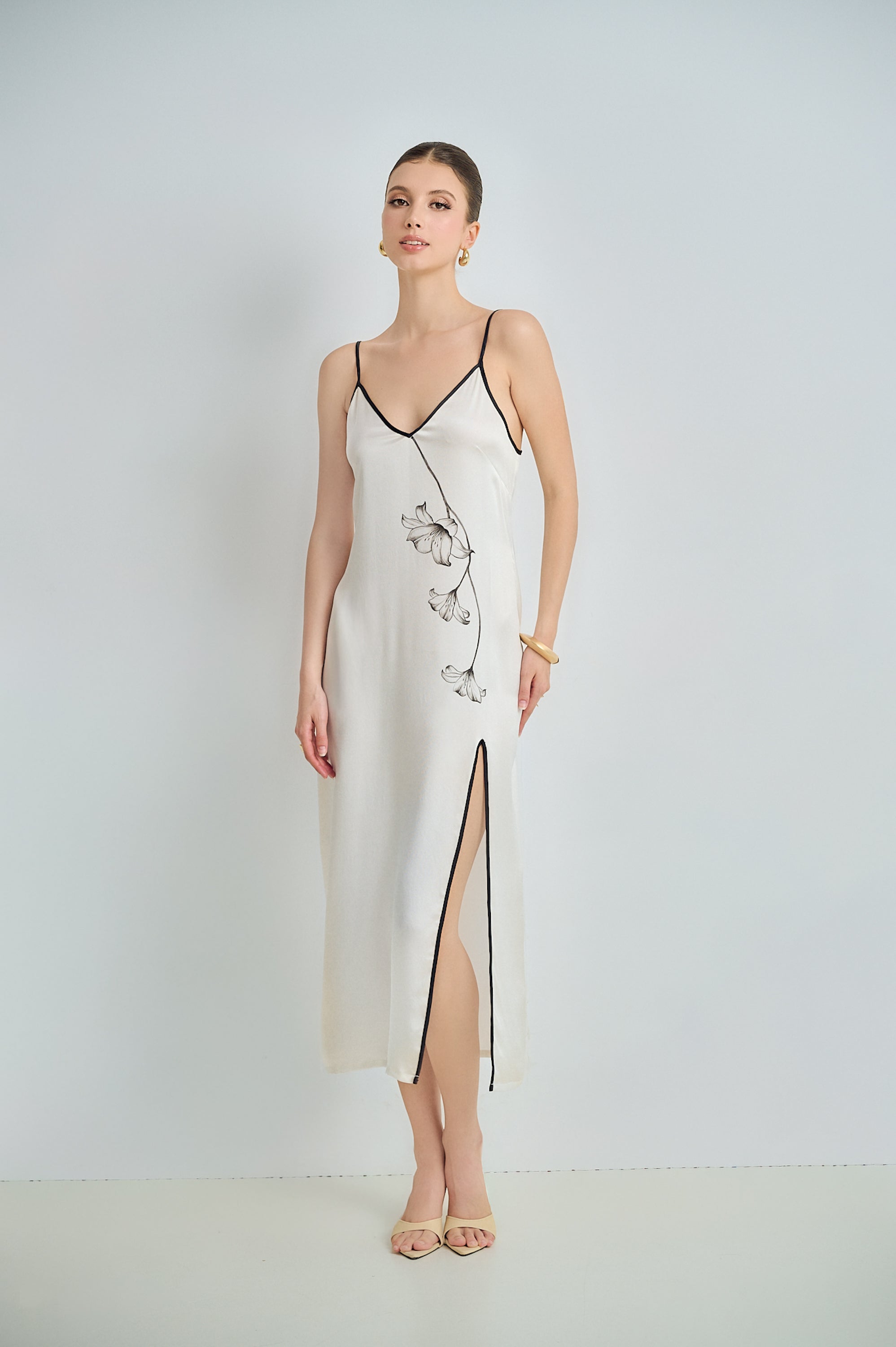 Minimal Floral Maxi Slip